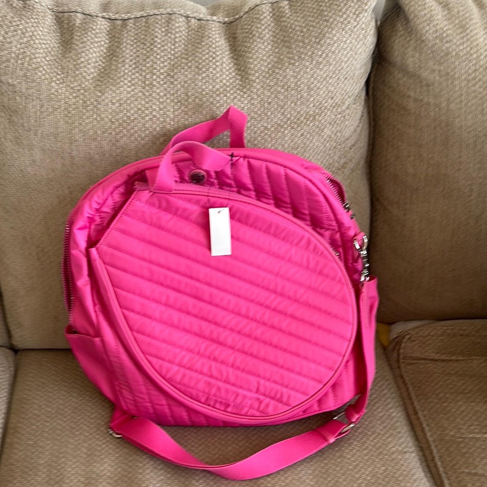 NWT Talbots Stylish Pink Quilted tennis bag